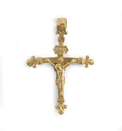  Croix de Savoie en or. Fin du XVIIIe. H.: 5,4 Poids: 8 g.