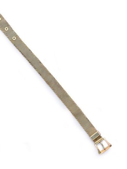null Bracelet ceinture en maille souple d'or jaune 585e, fermeture à boucle réglable.
L. :...