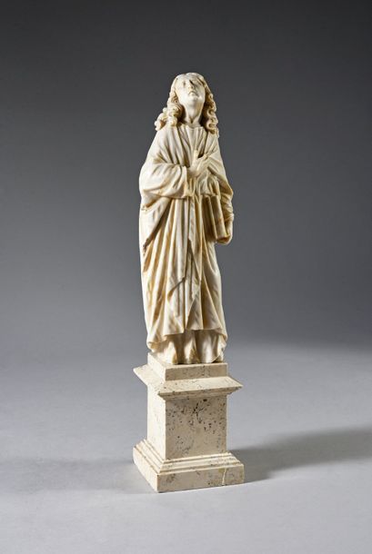 Leonhard KERN (1588-1662), attribué à. 
Evangelist figure.
Alabaster.
Early 17th...