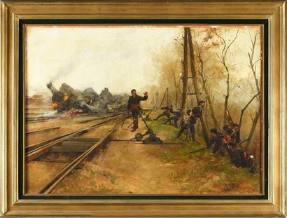 ALexandre BLOCH (1860-1919) 
L'accident de train de Saint-Mandé, le 26 juillet 1891.
Toile,...