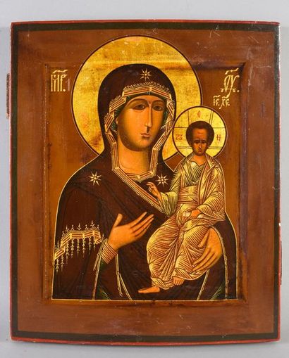 HOLY VIRGIN OF TIKHVIN.
Russian icon of the...