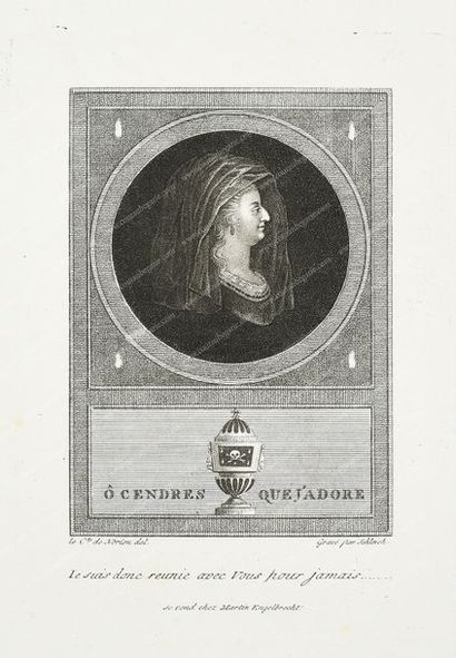 SCHLEICH Johann Carl (1759-1842). 
Ö cendres que j'adore.
Gravure imprimée chez Martin...