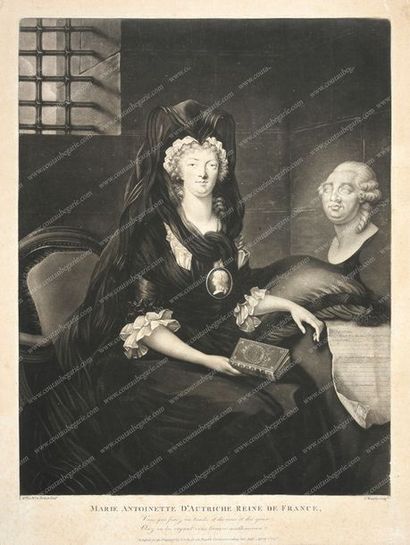 MURPHY John (1848-18??). 
Marie-Antoinette d'Autriche reine de France.
Gravure imprimée...