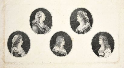 École Française de la fin du XVIIIe siècle. 
Ensemble de trois gravures, représentant...