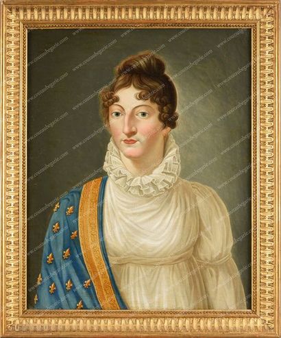 École française du XIXe siècle. 
Portrait de la princesse Marie-Thérèse de France,...