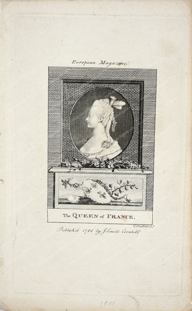 ÉCOLE FRANÇAISE ET ANGLAISE DU XVIIIe SIÈCLE. 
Marie-Antoinette archiduchesse d'Autriche,...