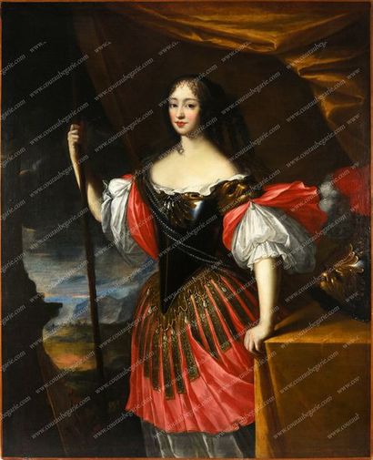 École française du XVIIIe siècle. 
Portrait de la princesse Louise-Christine de Savoie-Carignan,...