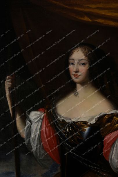 École française du XVIIIe siècle. 
Portrait de la princesse Louise-Christine de Savoie-Carignan,...