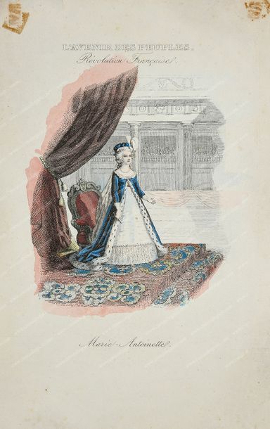 ÉCOLE FRANÇAISE DES XVIIIe 
Marie-Antoinette archiduchesse d'Autriche, dauphine de...