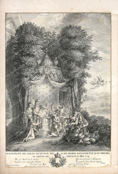 PATAS Charles-Emmanuel (1744-1802). 
Avènement de Louis Auguste XVI et de Marie-Antoinette...