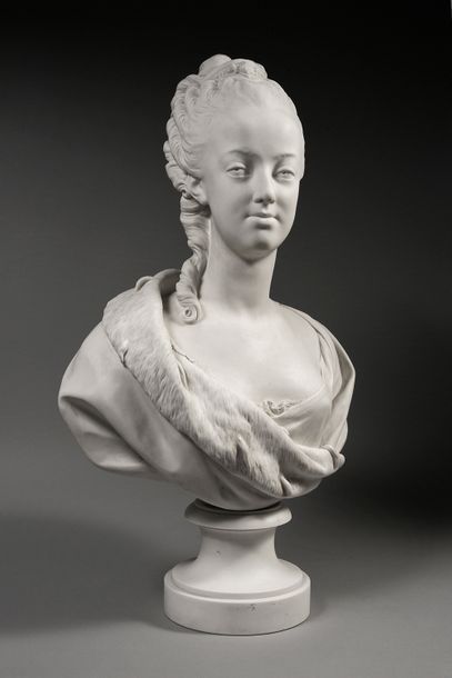 PAJOU Augustin (1730-1809), d'après. 
Marie-Antoinette, dauphine de France, (1755-1793).
Buste...