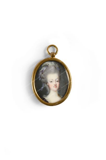 DUMONT François (1751-1831), attribué à. 
La reine Marie-Antoinette de France (1755-1793).
Portrait...