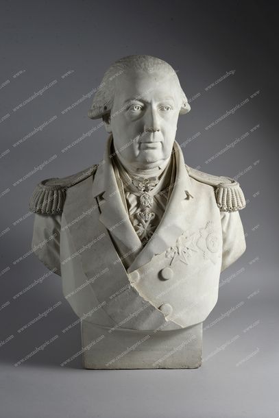 DESEINE Louis-Pierre (1749-1822). 
Buste du prince Louis de Condé (1736-1818).
Épreuve...