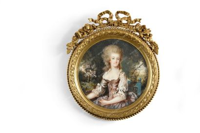 HALL Peter Adolphe (1739-1793), attribué à. 
La reine Marie-Antoinette de France...