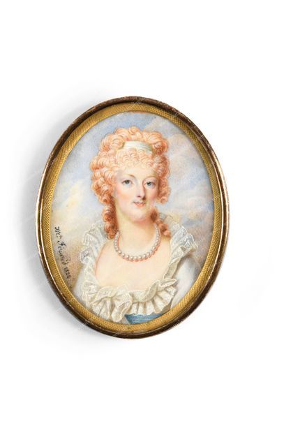 École française du XIXe siècle. 
La reine Marie-Antoinette de France (1755-1793).
Portrait...