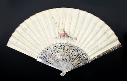 null History guided by Prudence and Force, circa 1750-1760
Folded fan, English-style...