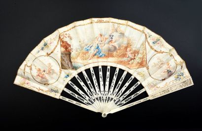 Zephyr and Flora, around 1770 Folded fan,...