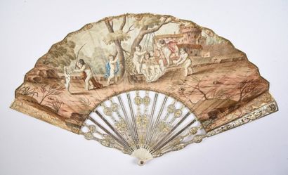 null The love swing, or the pleasures of childhood, around 1760
Folded fan, double...