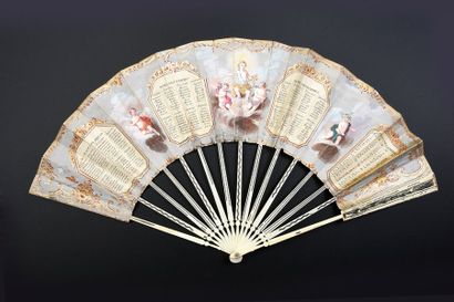 The art of guessing, around 1770 Folded fan,...