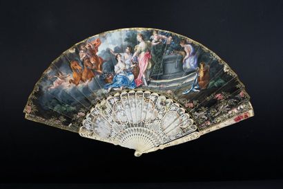 Offering to Flora, around 1760 Folded fan,...