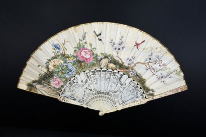 null Offering to Flora, around 1760
Folded fan, leather leaf, mounted in the English...