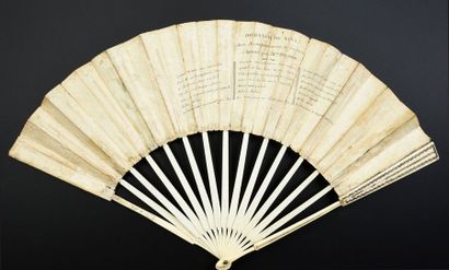 null "Nina ou la folle par amour", circa 1786
Folded fan, double sheet of paper engraved...