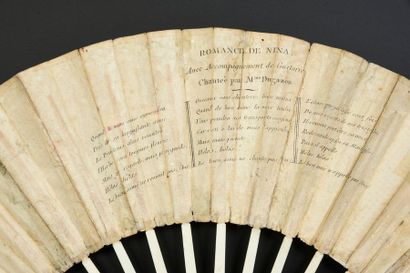 null "Nina ou la folle par amour", circa 1786
Folded fan, double sheet of paper engraved...