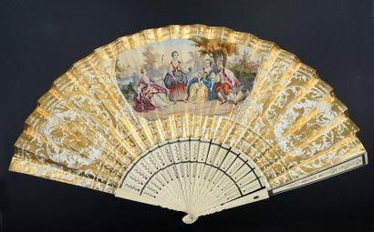 null Marco Polo and the discovery of China, around 1840
Folded fan, the double sheet...