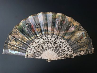 null Venice and the Grand Canal, around 1850-1860
Folded fan, the double sheet of...