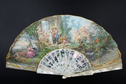 null A. Soldé & J. Vaillant-Valmour, A wedding in Italy, 1875
Folded fan, paper sheet...