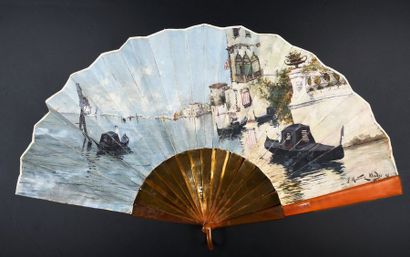 J.M. Martinez Abades (1862-1920) Vue de Venise, vers 1890-1900
Eventail, la feuille...