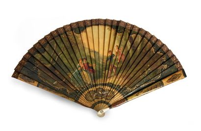 null The escarpolette, around 1900
Fan of the broken bone type, painted and varnished...