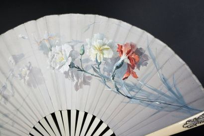 null Billotey, The carnations, circa 1890-1900
Fan, the silk leaf painted with white...