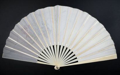 null Billotey, The carnations, circa 1890-1900
Fan, the silk leaf painted with white...
