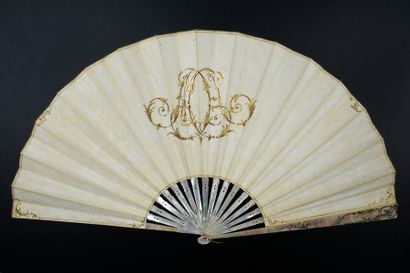 null 
Maison Alexandre, Les plaisirs chantants, about 1900
Folded fan, the leaf in...