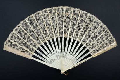 Foliage, late 18th century Folded fan, the...
