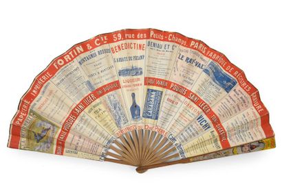  The Western Railways, Cabourg Folded Fan, the double sheet of paper printed in color...