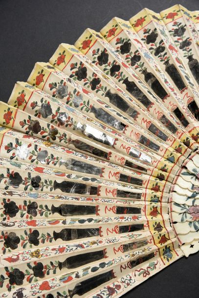 null Mica windows, China, late 17th-early 18th century Rare fan folded, composed...