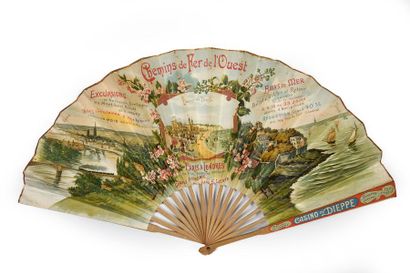  The Western Railways, Dieppe, Rouen and Dinard Fan folded, the double sheet of paper...