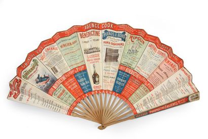  The Western Railways, Dieppe, Rouen and Dinard Fan folded, the double sheet of paper...