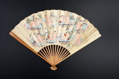 null Erotic fan, China, circa 1900
Secret fan, composed of three sheets of paper...