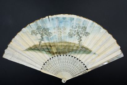 null Loth and his daughters, around 1700-1710Small folded fan, the double leaf in...