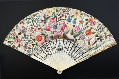 null The triumph of Artemisia and Mausole, around 1700
Folded fan, a leather leaf...