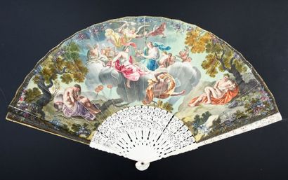 null Summer or the apotheosis of Flora, around 1730
Folded fan, double leaf in skin...