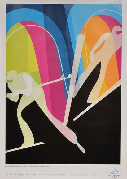 null Set de 17 affiches «serie sports» des XXème Jeux
Olympiques d'hiver. Dim. 48x68...