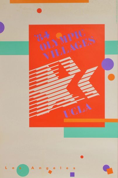 null Set of 19 official posters for the Games of Montreal 1976 (3), Los Angeles 1984...