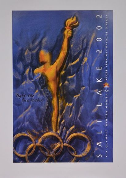 null Ensemble de 13 affiches officielles pour les Jeux de Calgary 1988 (1), Albertville...