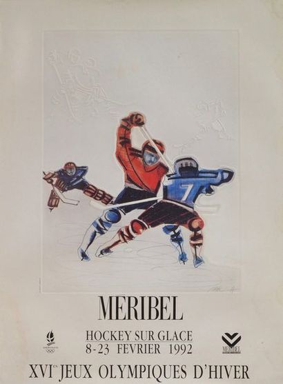 null Ensemble de 13 affiches officielles pour les Jeux de Calgary 1988 (1), Albertville...