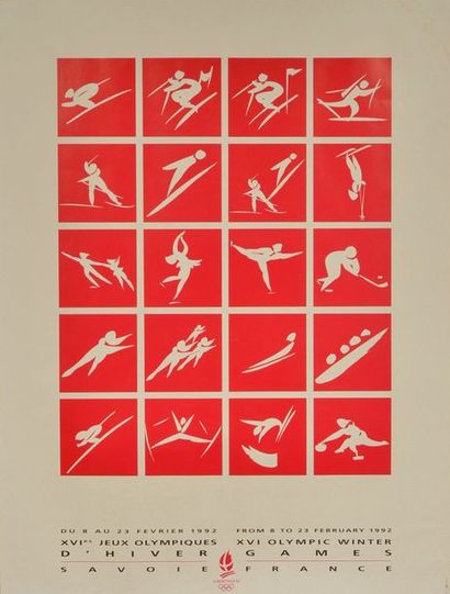 null Set of 13 official posters for the 1988 Calgary (1), Albertville 1992 (8), Nagano...