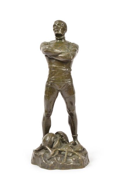 null Sculpture en bronze «L'Athlète». Circa 1920. Signée
Paul Moreau-Vauthier (1871-1936)....